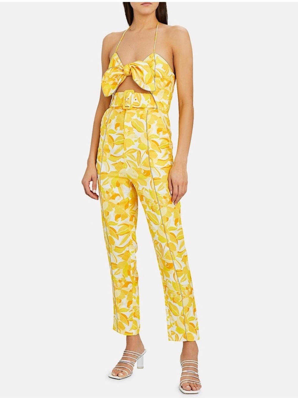 Significant Other Rockpool Floral Tie-Front Linen Jumpsuit